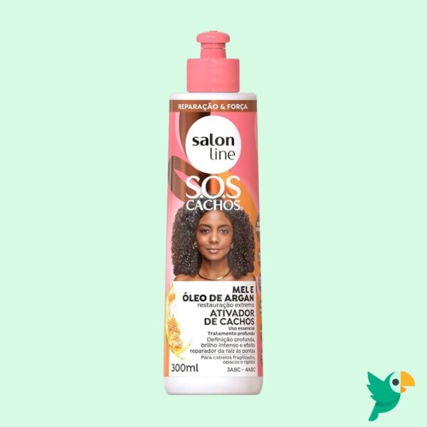 Ativador de Cachos SOS Cachos Mel & Óleo de Argan – Salon Line 300ml